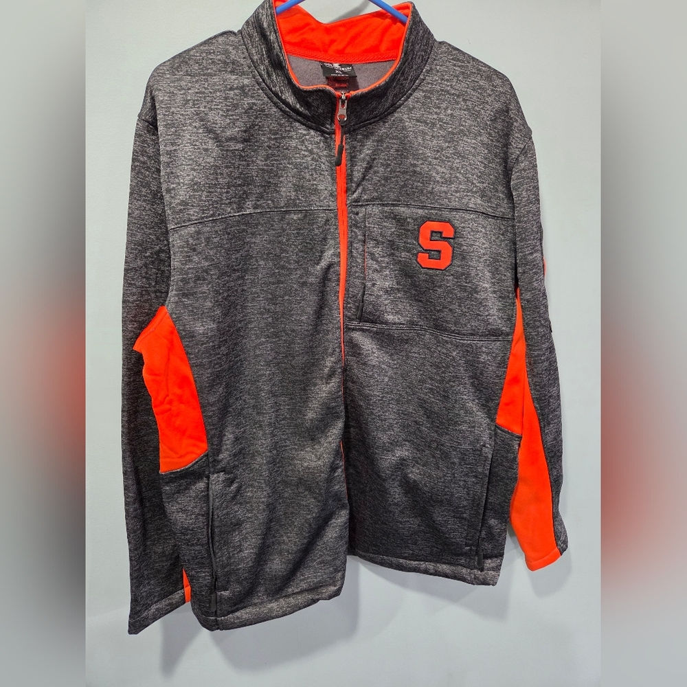 New With Tags Syracuse Orange/Grey Colosseum Full Zip Jacket Sweatshirt Mens XL